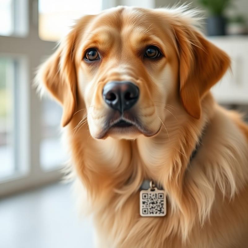 Mascota con medalla QR