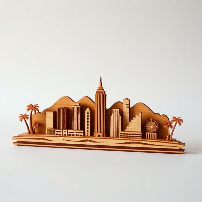 Skyline Pasto en madera láser